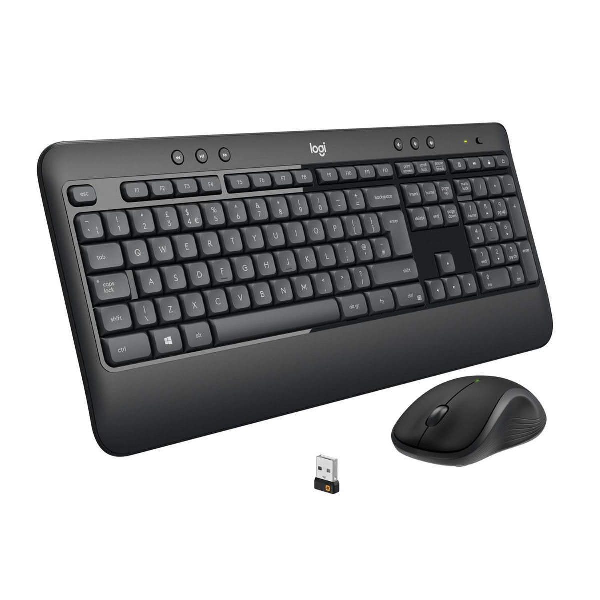 Logitech Logitech Advanced MK540 clavier Souris incluse USB QWERTY US International Noir, Blanc