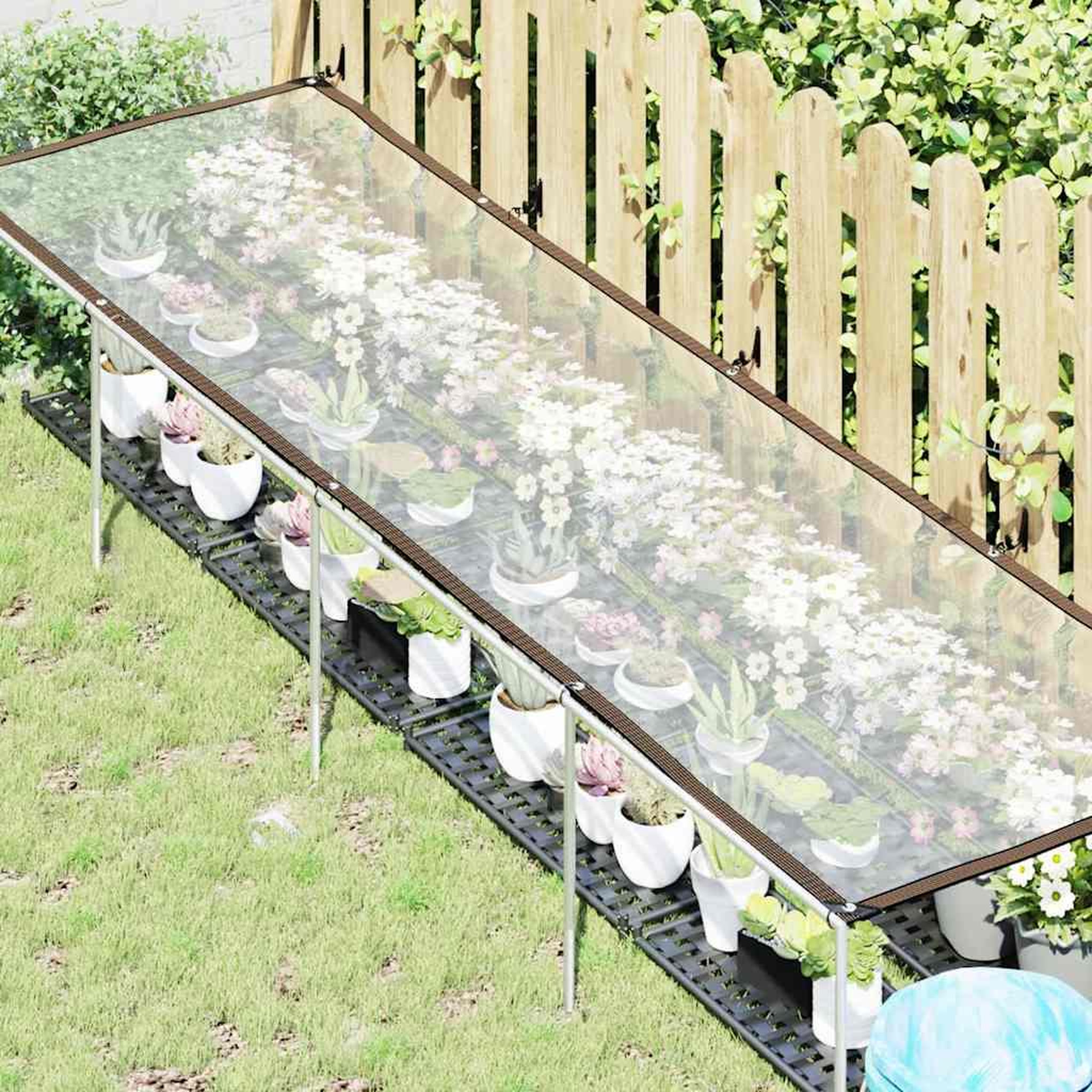 Voir la diapositive 2 : VIDAXL Housse de protection plantes avec œillets 1x4 m polyethylene