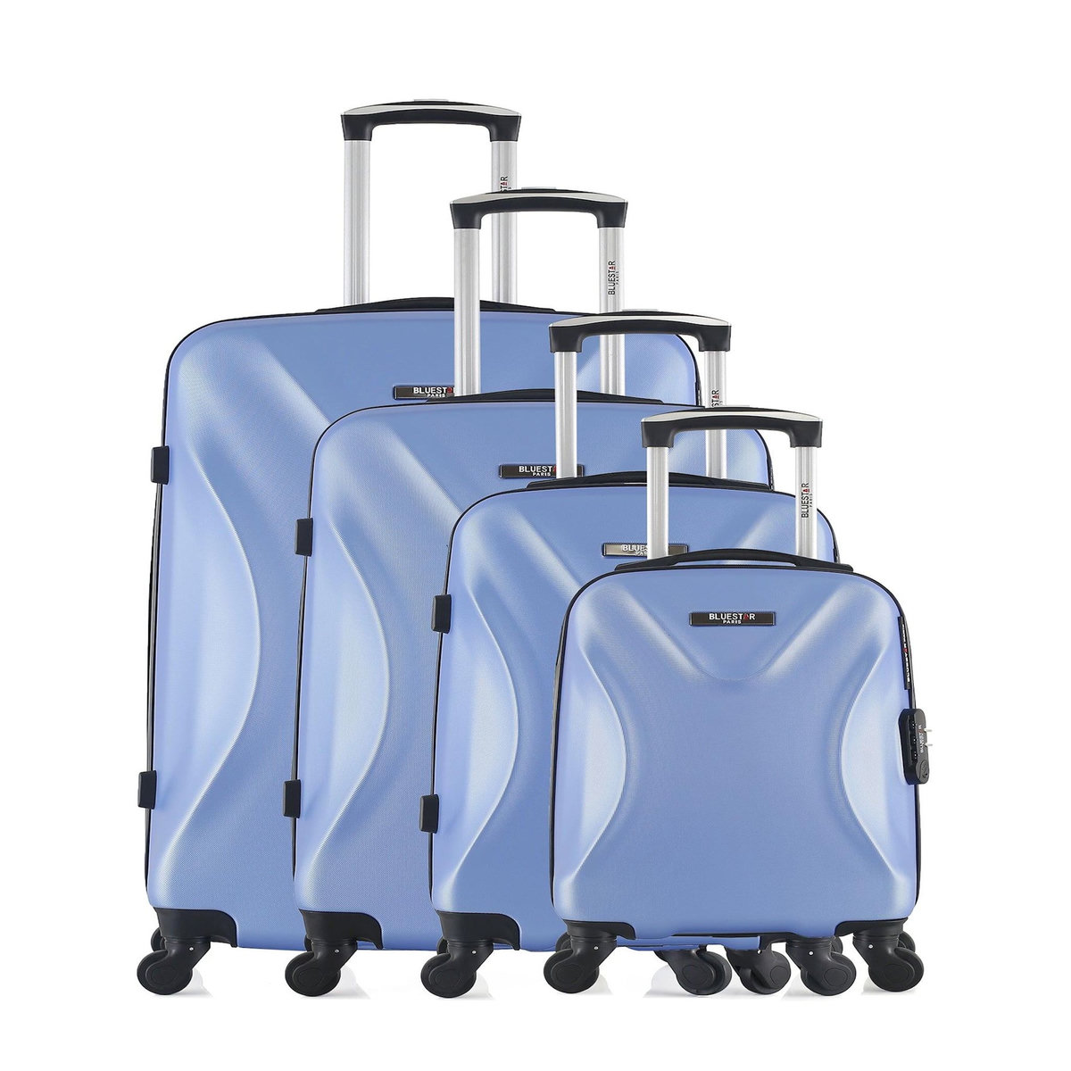 BLUESTAR BLUESTAR - Set de 4 Valises GARIBALDI-M 75 cm 4 Roues