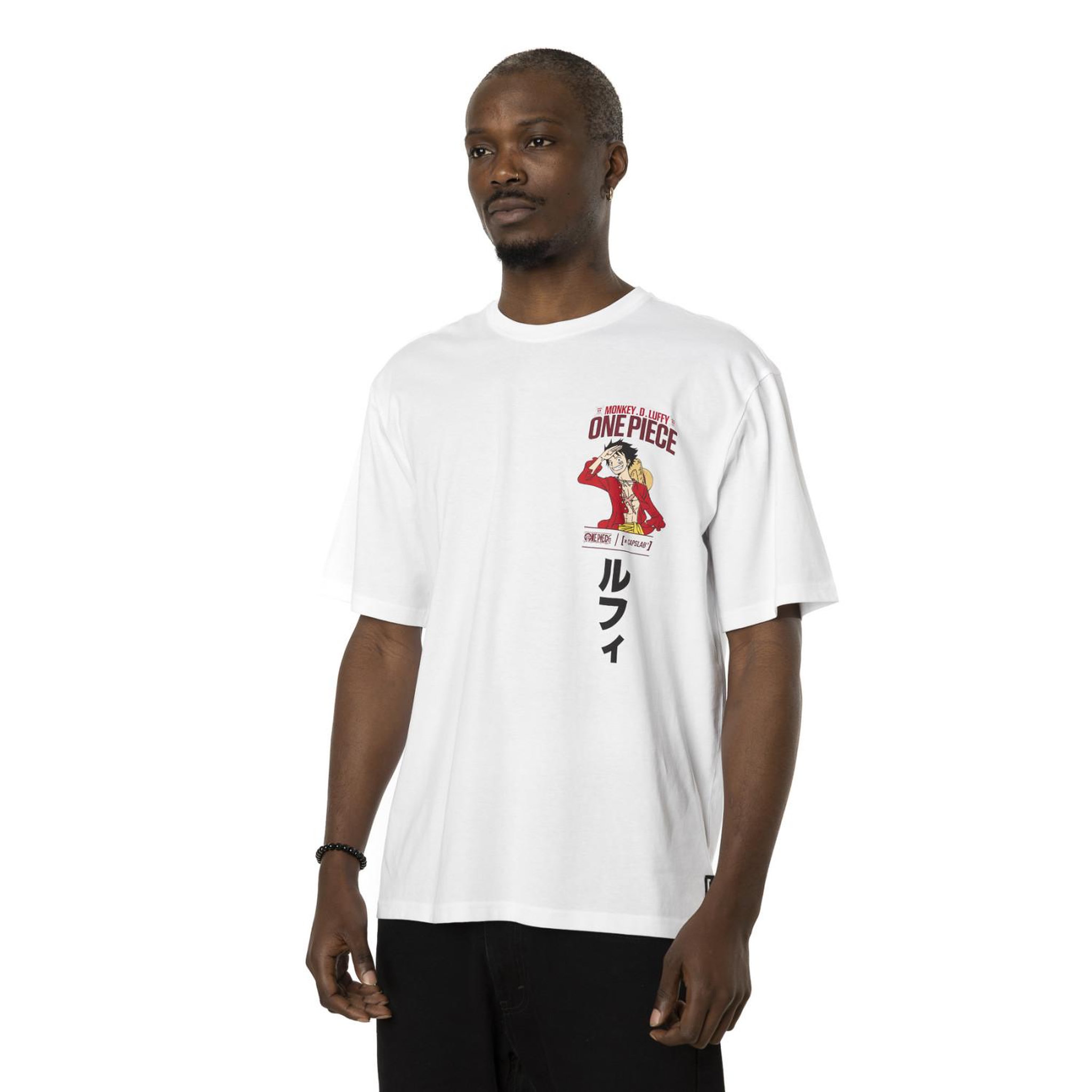 Voir la diapositive 1 : CAPSLAB T-shirt en coton homme relax fit avec print  One Piece Luffy