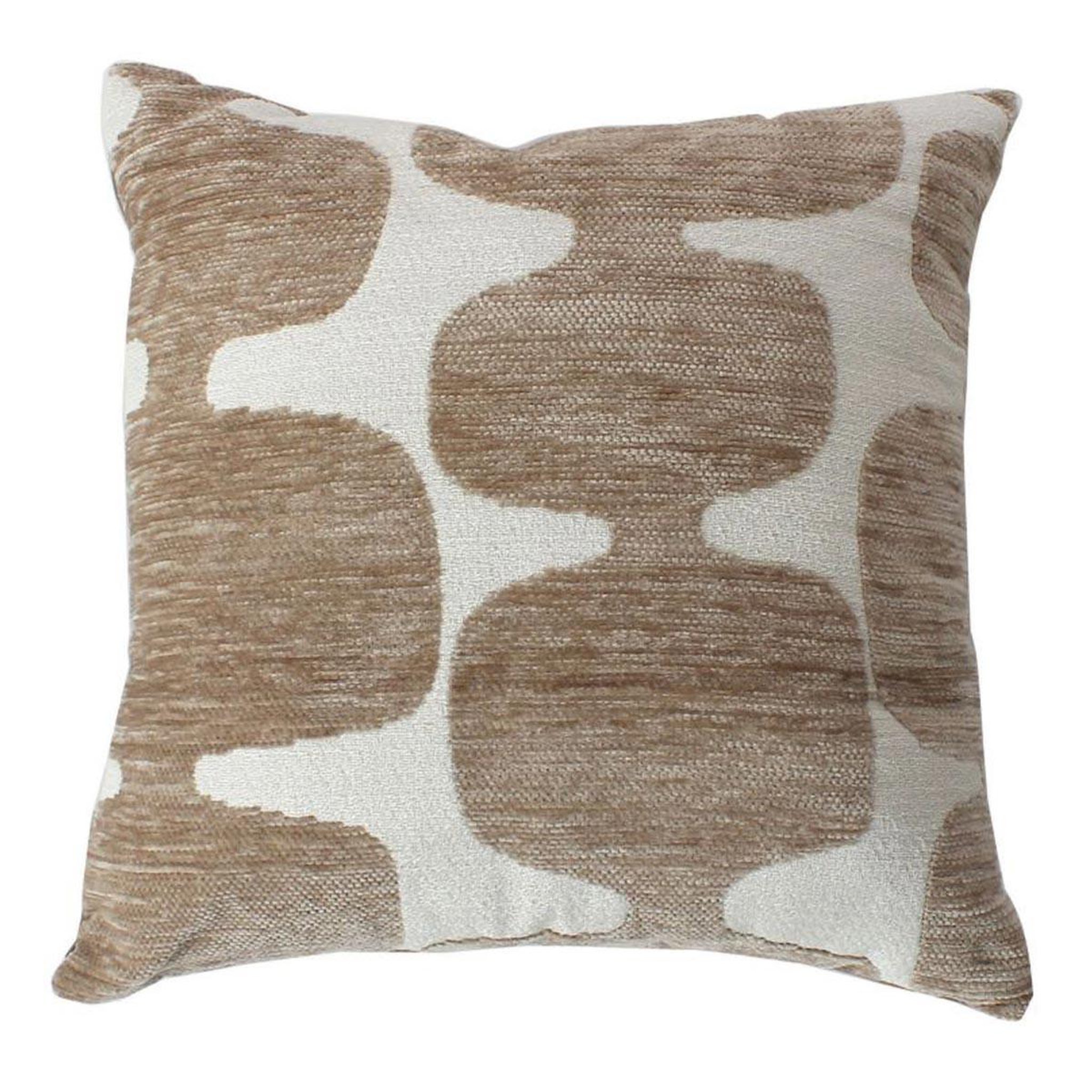 ENJOY HOME Coussin déco à motif  copper  40x40cm beige & blanc