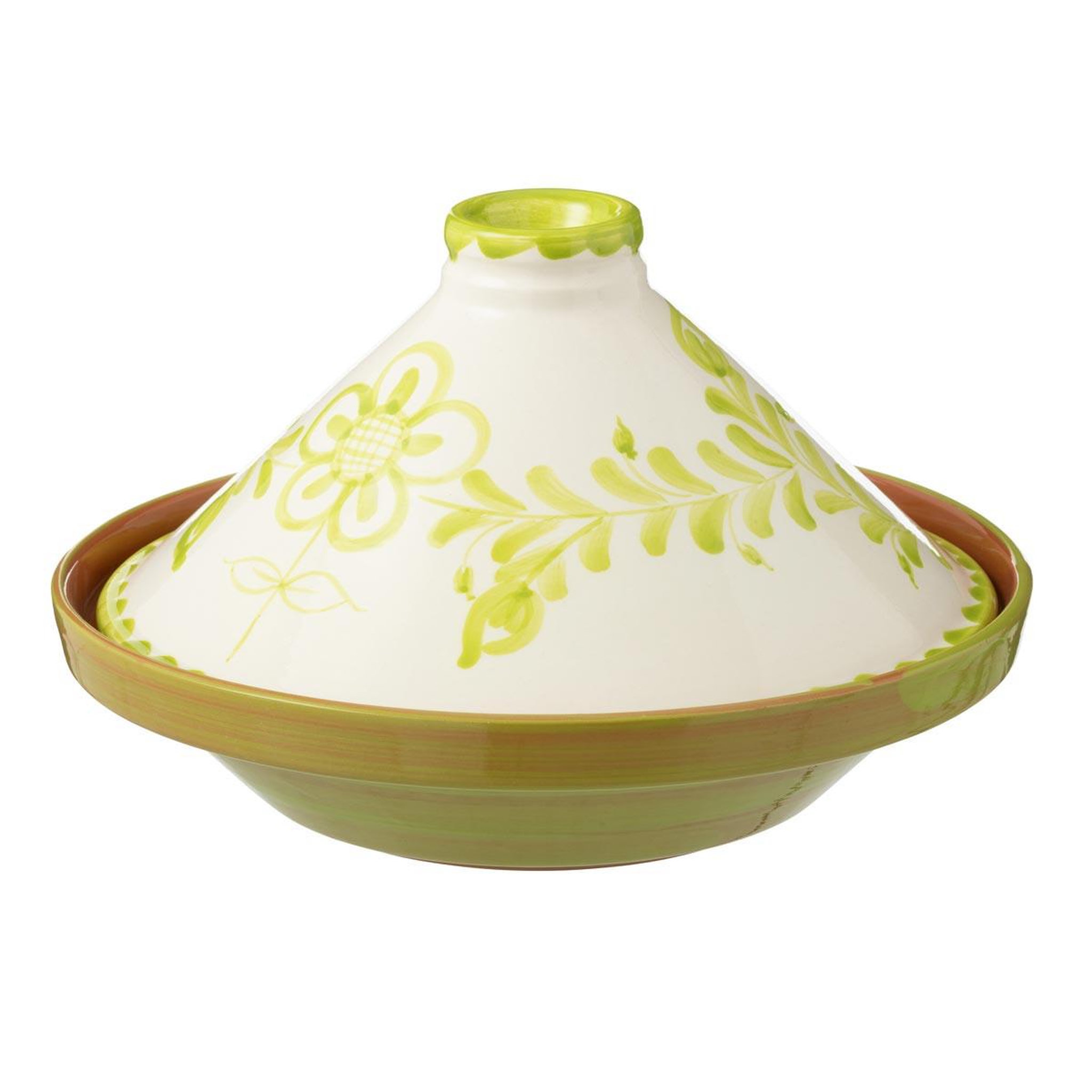 J-LINE Plat à Tajine en Céramique  Granada  28cm Vert