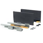 EMUCA SRL Kit de tiroir Concept hauteur 185 mm et profondeur 450 mm finition gris anthracite