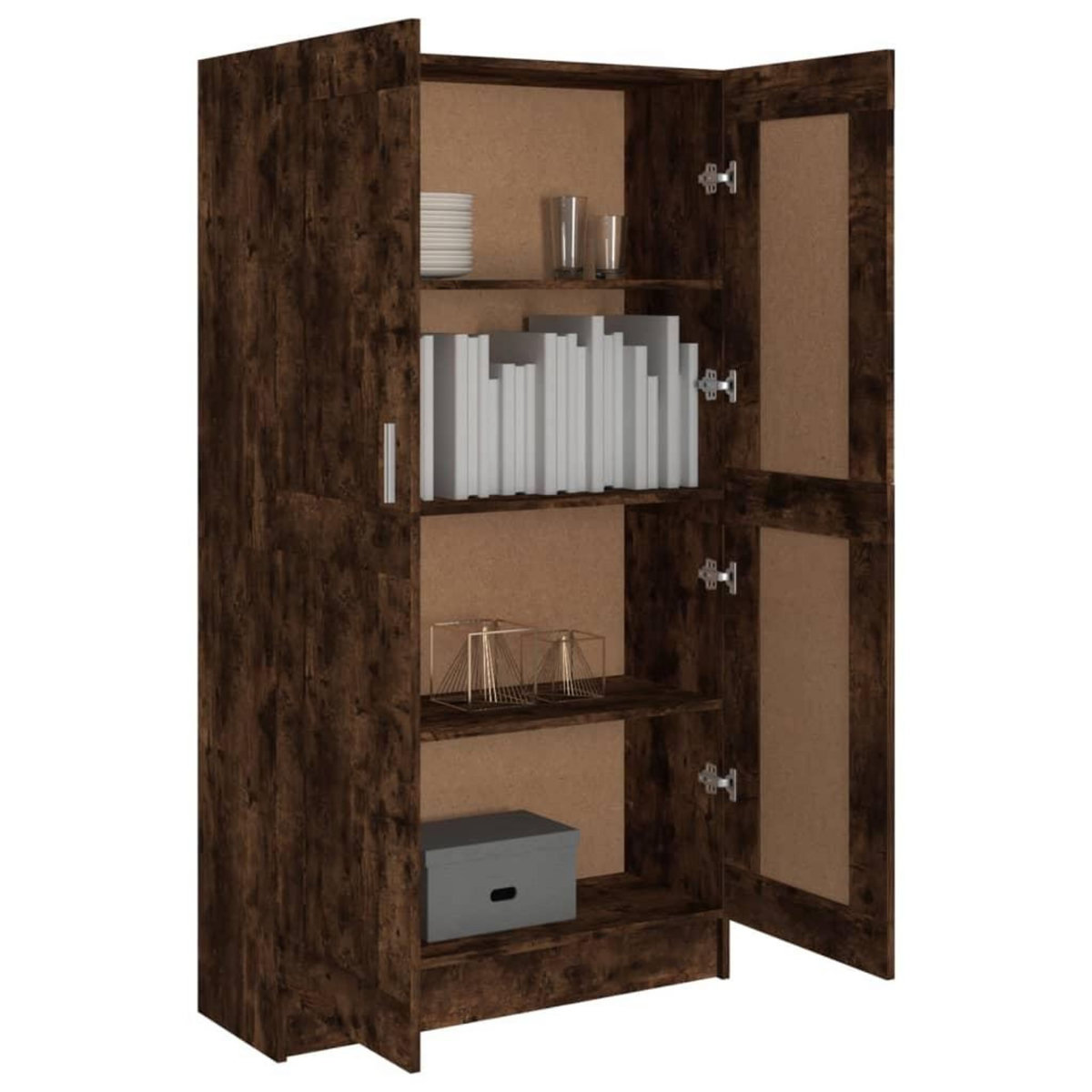 VIDAXL Bibliotheque Chene fume 82,5x30,5x150 cm Bois d'ingenierie