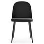 Voir la diapositive 2 : VS VENTA-STOCK Lot de 4 chaises Kana noir, pieds en métal et assise rembourrée