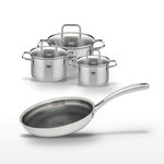 ELO Lot Poêle 24cm & 3 Faitouts 14/16/20cm Elo Relief Evolution