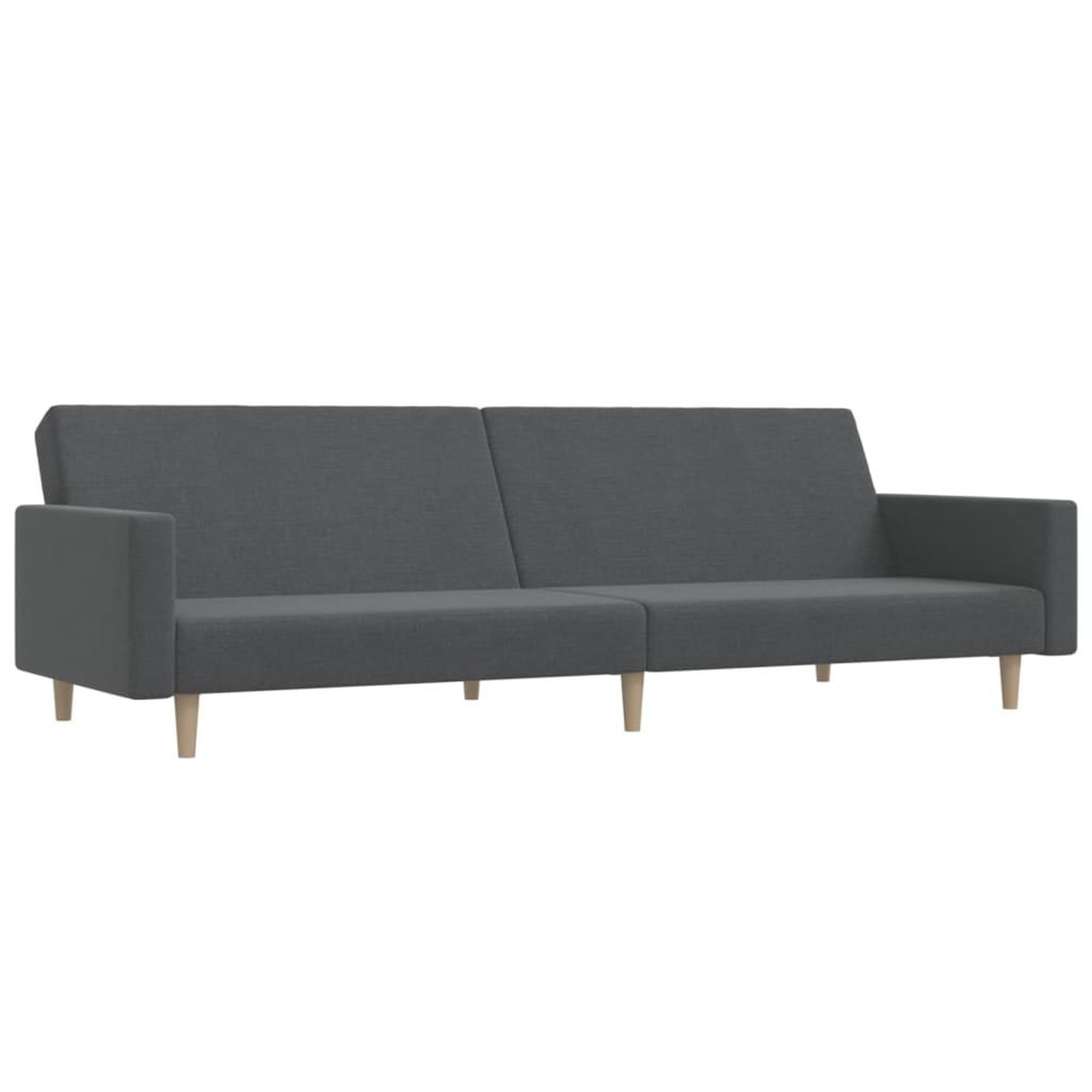 Voir la diapositive 2 : VIDAXL Canape-lit a 2 places gris clair tissu