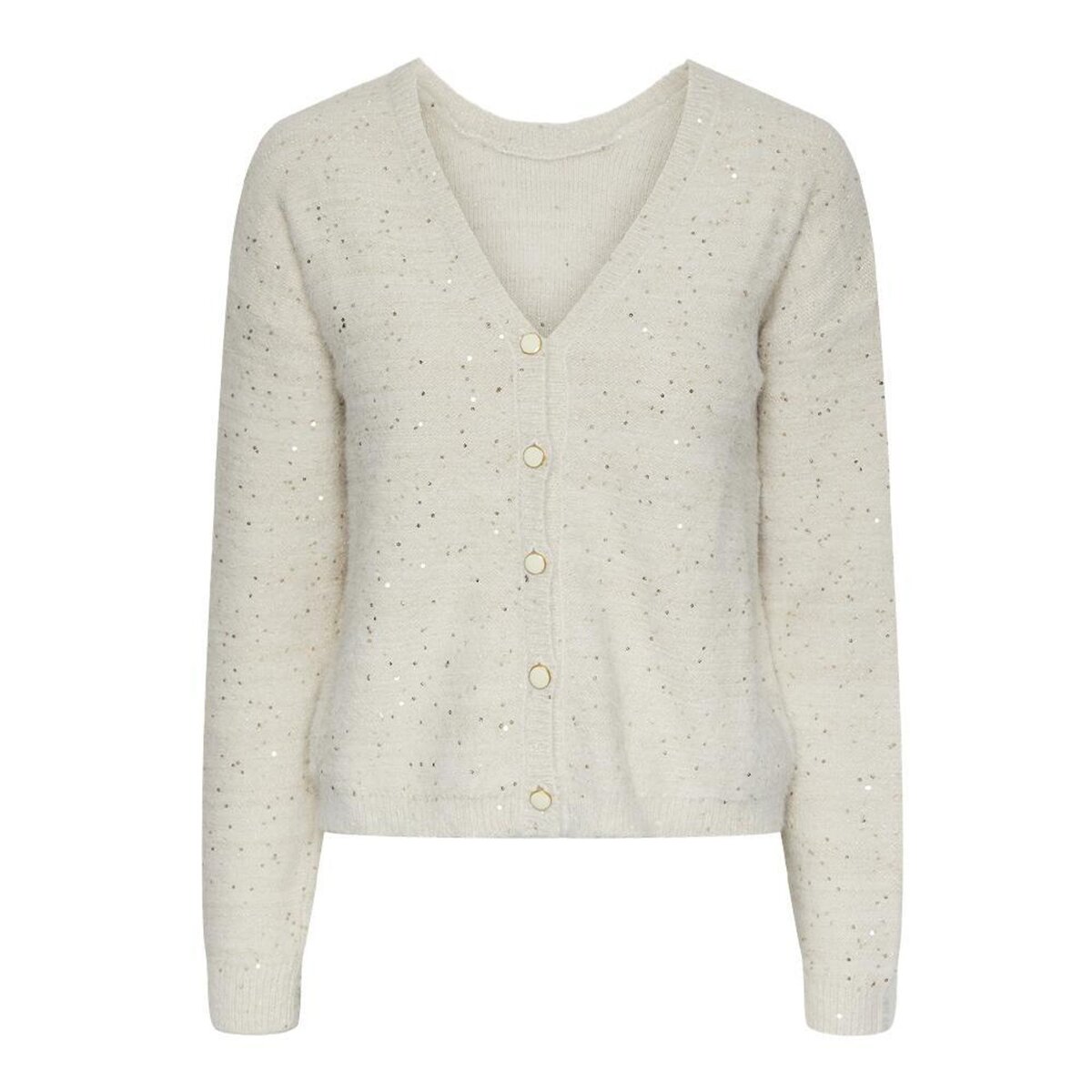 Pieces Gilet Ecru Femme Pieces Nilja