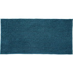 GUY LEVASSEUR Tapis de bain en polyester uni 60x120cm. Coloris disponibles : Bleu, Gris