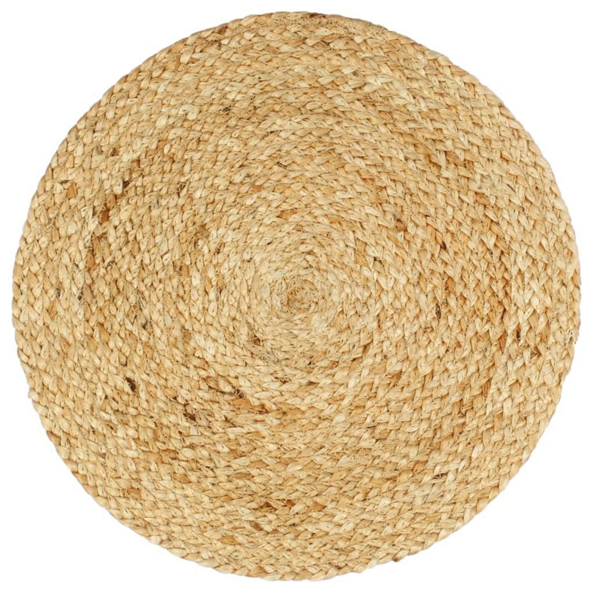 VIDAXL Napperons 4 pcs Naturel Plain 38 cm Rond Jute