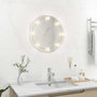 Voir la diapositive 1 : VIDAXL Miroir mural avec lampes LED Rond Verre