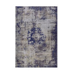 Paris Prix Tapis Rétro à Poils Courts  Vintage  Bleu. Coloris disponibles : Bleu