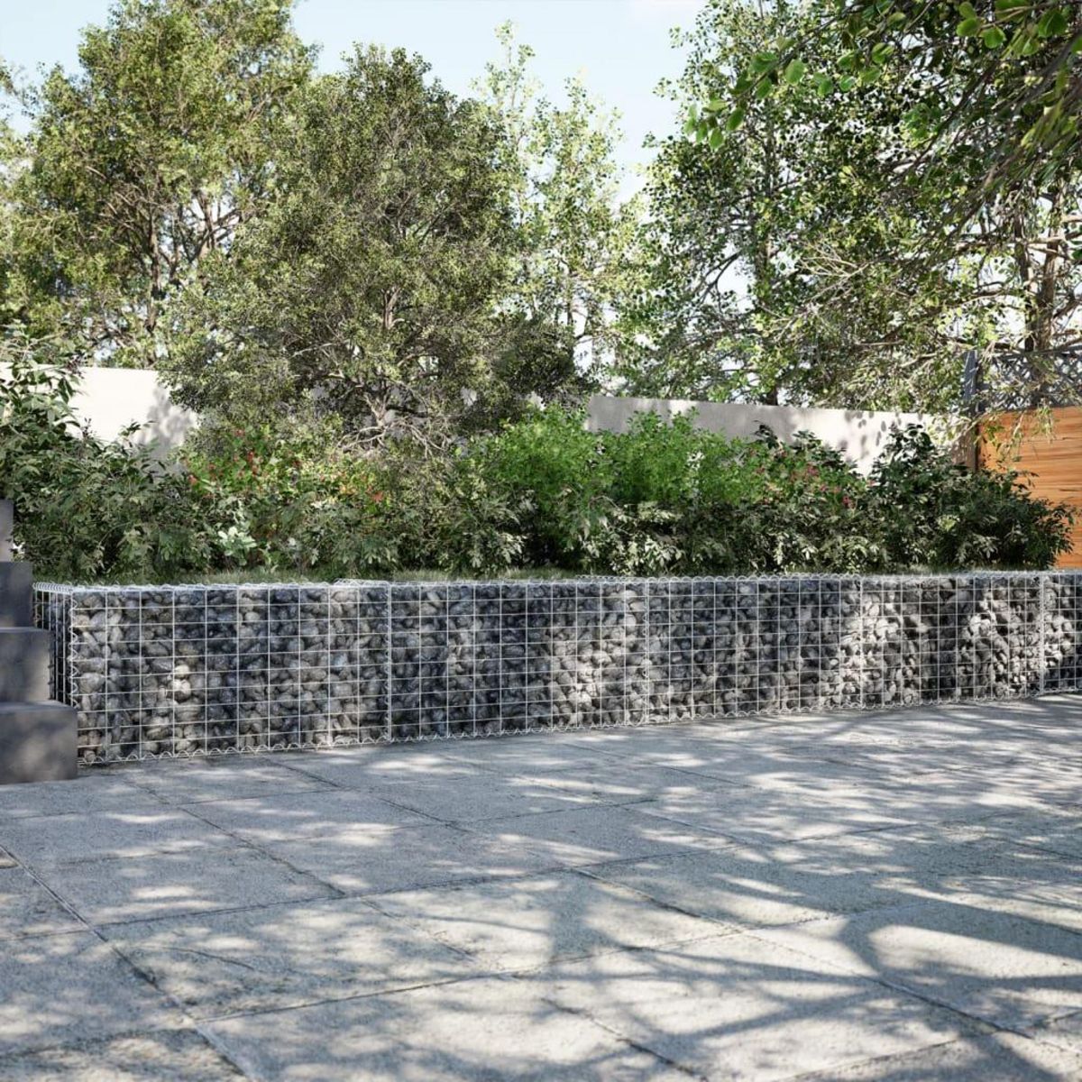 VIDAXL Panier gabion avec couvercle 600x50x50 cm fer galvanise
