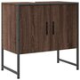 Voir la diapositive 2 : VIDAXL Armoire lavabo de salle de bain chene marron 60x33x60 cm
