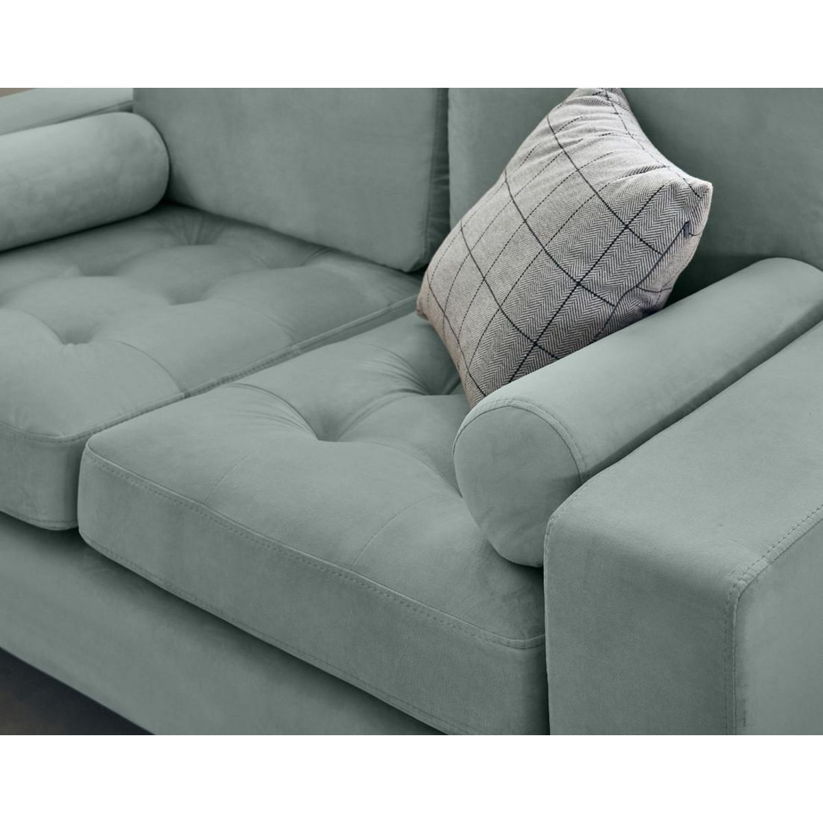 LISA DESIGN Isaure - canapé droit 2 places en velours