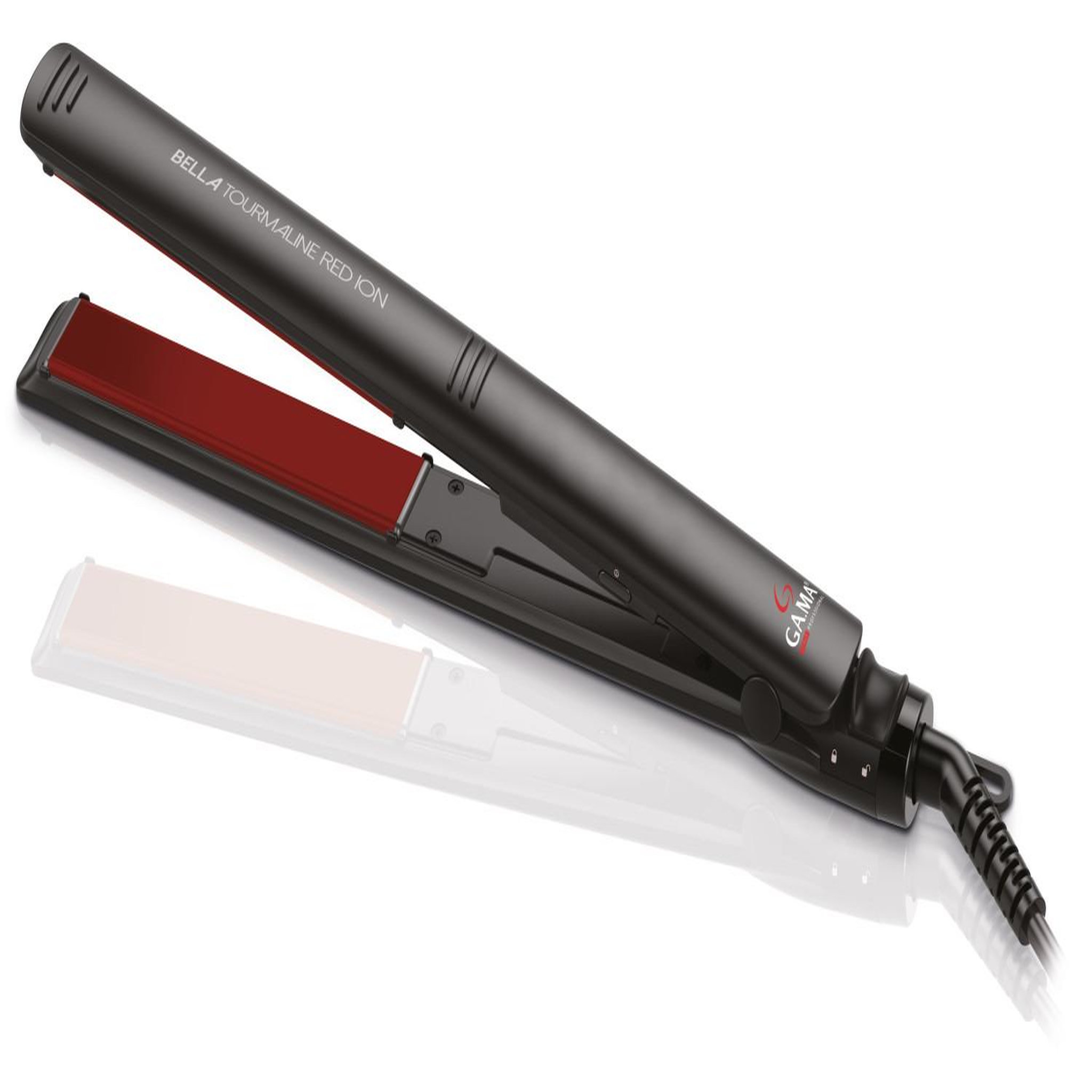 Voir la diapositive 2 : Gama Ga.ma bella tourmaline fer à lisser à chaleur noir 45 w 2,5 m