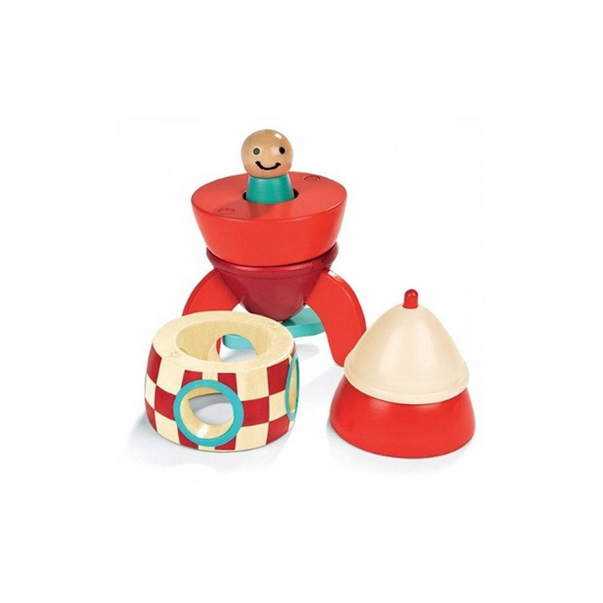 Juratoys-Janod Kit Magnet Fusee rouge janod