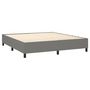Voir la diapositive 4 : VIDAXL Sommier a lattes de lit avec matelas Gris fonce 180x200cm Tissu
