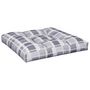Voir la diapositive 4 : VIDAXL Coussins de palette lot de 2 motif a carreaux gris tissu