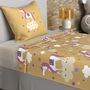 Voir la diapositive 2 : SOLEIL D'OCRE Parure de draps 180x290 cm LICORNES, 100% coton 57 fils/cm2, par Soleil d'Ocre