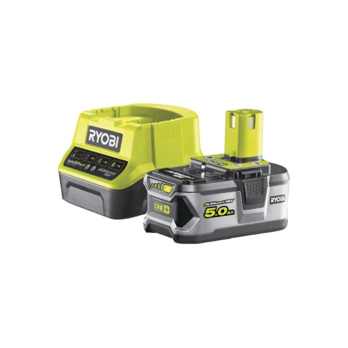 Ryobi Batterie RYOBI 18V Lithium-ion One+ 5.0 Ah - 1 chargeur rapide RC18120-150G