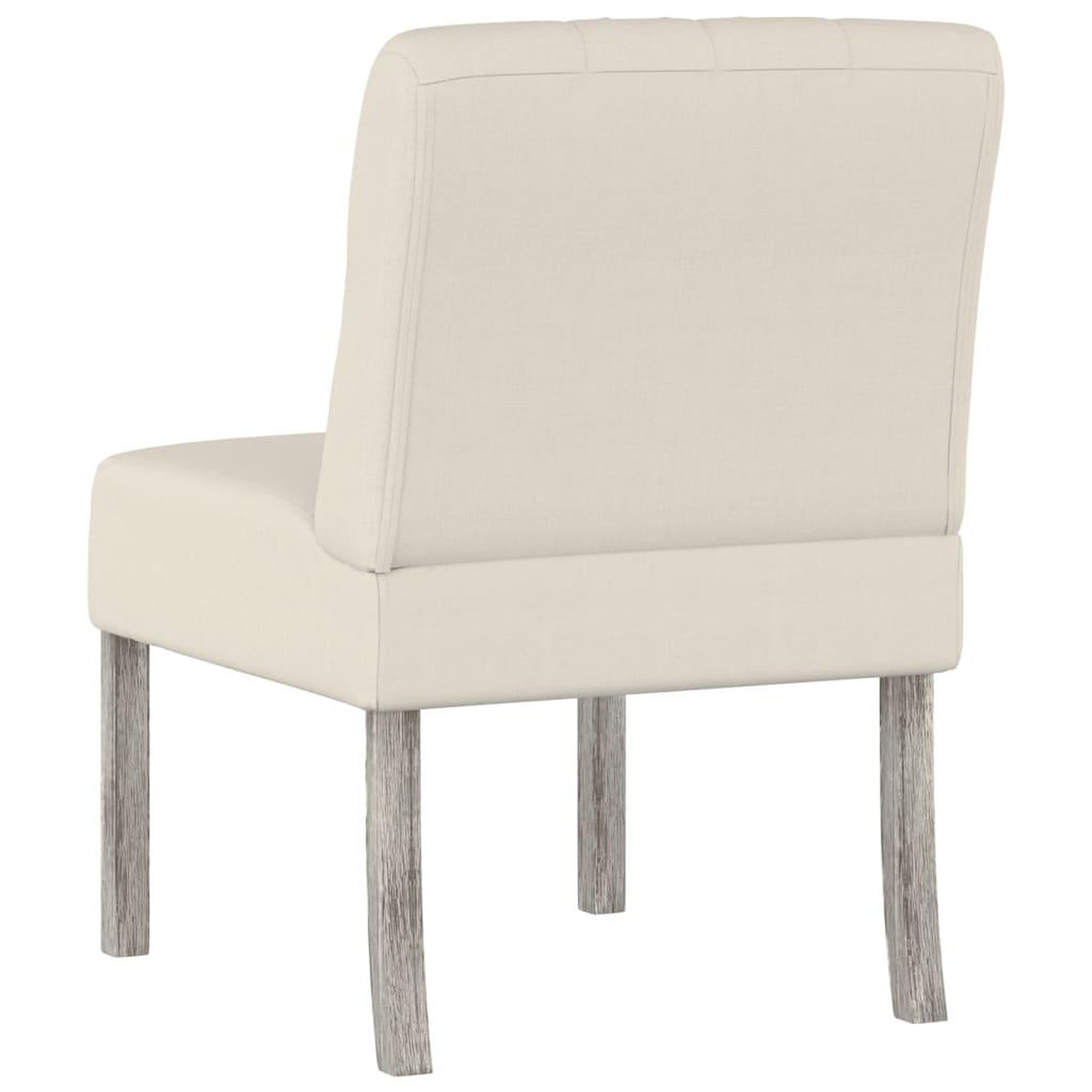 Voir la diapositive 5 : VIDAXL Fauteuil sans accoudoirs lin design de boutons