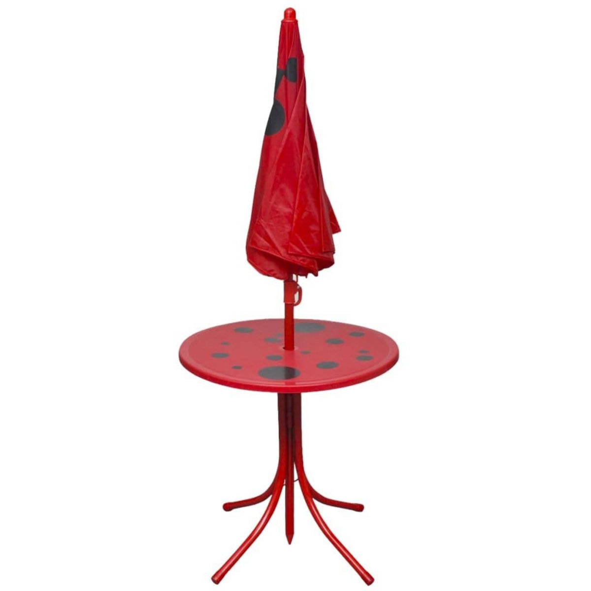 VIDAXL Jeu de bistro avec parasol pour enfants 3 pcs Rouge