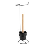 Paris Prix Brosse WC Avec Dérouleur Papier  Filano  53cm Noir