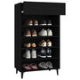 Voir la diapositive 5 : VIDAXL Armoire a chaussures Noir 60x35x105 cm Bois d'ingenierie