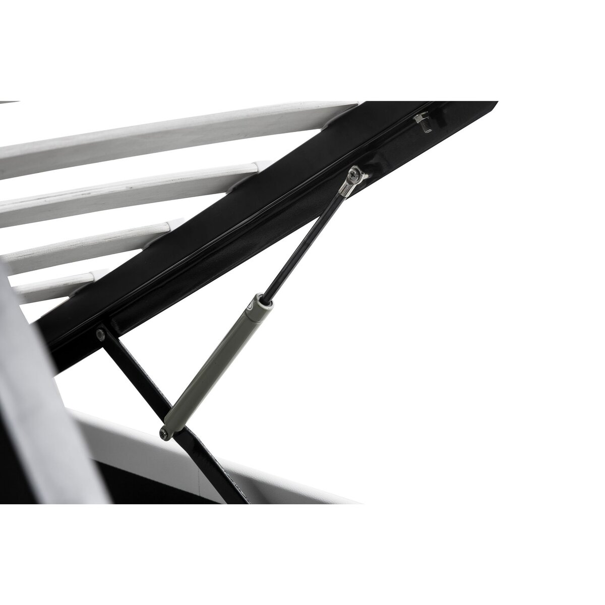 Lit coffre 140x190 cm avec sommier à lattes et tête de lit LED WILLOW