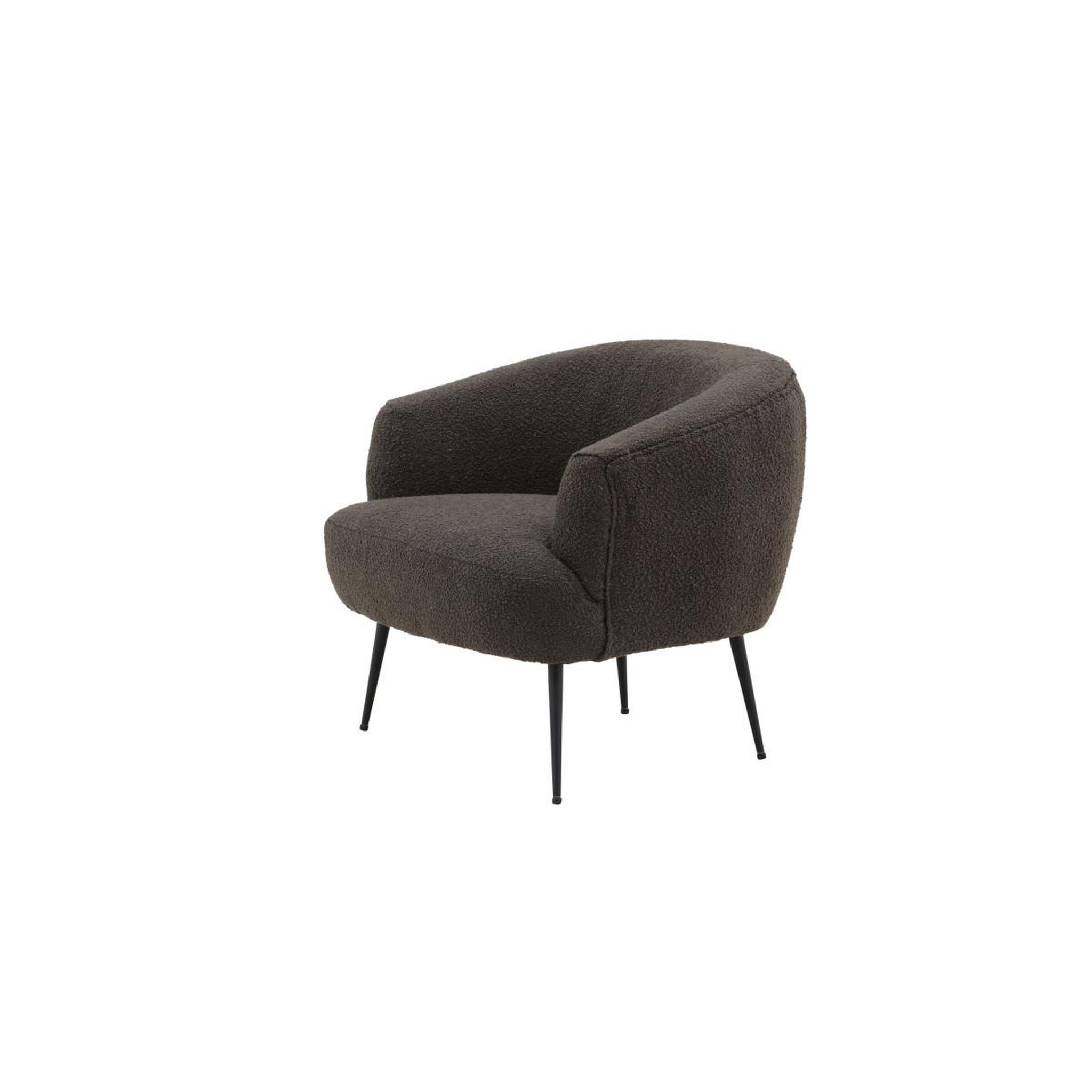 Voir la diapositive 6 : Paris Prix Fauteuil en tissu bouclette  derry  79cm gris foncé