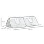 Voir la diapositive 3 : OUTSUNNY Mini serre pop-up de jardin - serre à tomates - 4 fenêtres + 4 portes zippées enroulable - dim. 2,4L x 1,2l x 0,75H m - sac transport inclus - PE blanc vert