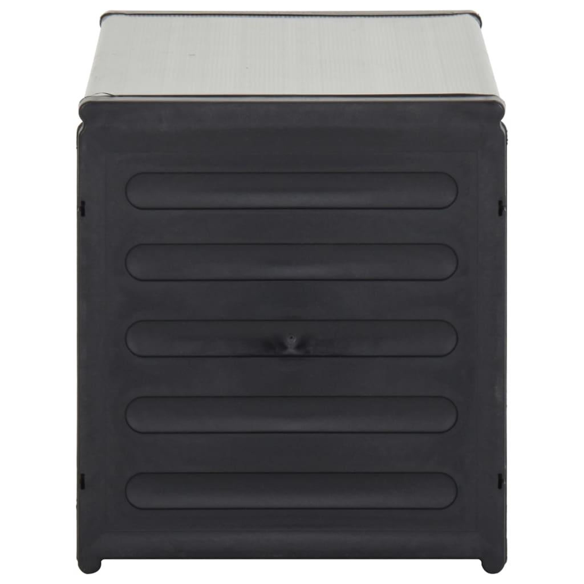 Voir la diapositive 3 : VIDAXL Armoire a dechets de jardin Gris 85x34x40 cm