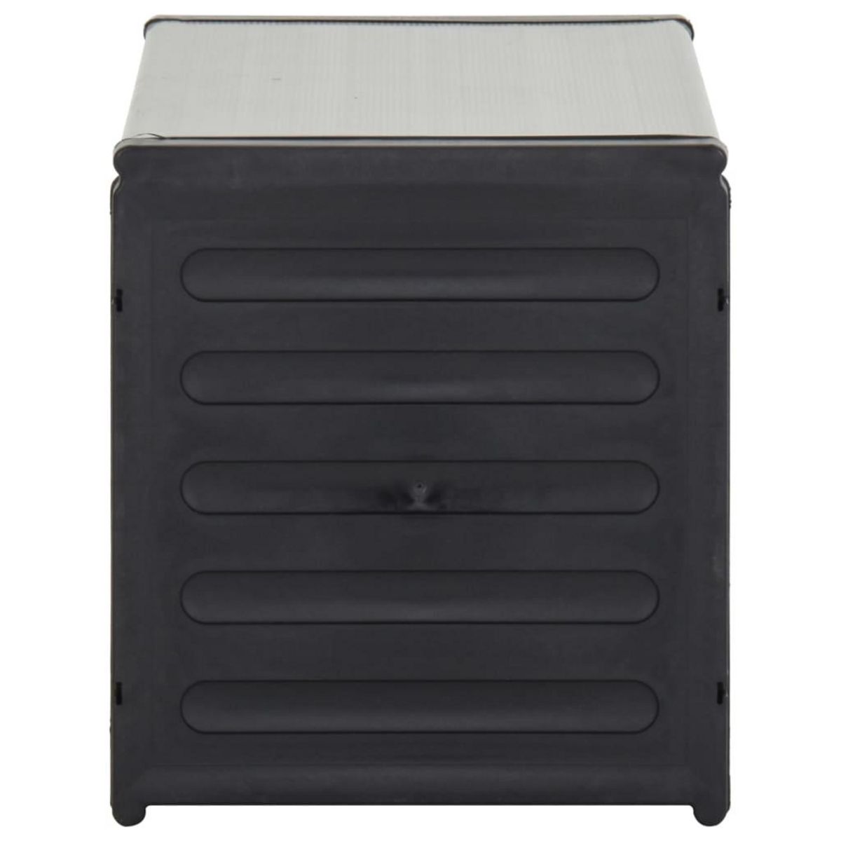 VIDAXL Armoire a dechets de jardin Gris 85x34x40 cm