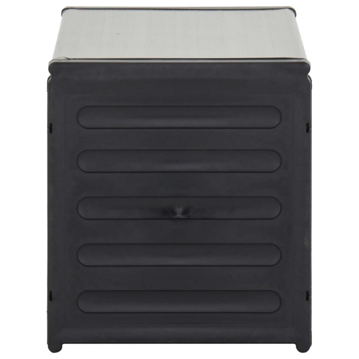 VIDAXL Armoire a dechets de jardin Gris 85x34x40 cm