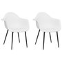 Voir la diapositive 2 : VIDAXL Chaises a manger lot de 2 blanc PP