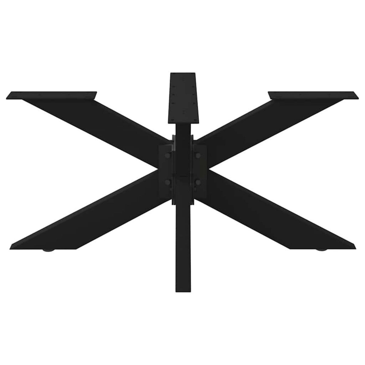 VIDAXL Pied de table basse forme d'araignee noir 98x58x(42-43) cm