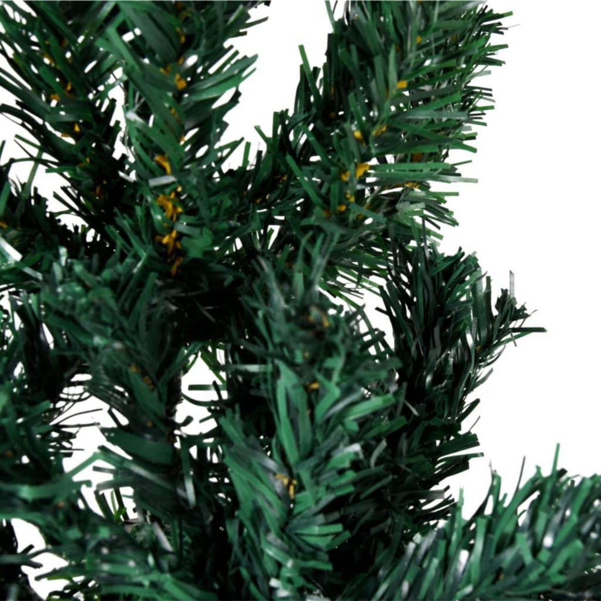 VIDAXL Demi sapin de Noël artificiel mince avec support Vert 240 cm