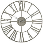 ATMOSPHERA Pendule en métal Vintage - Diam. 36 cm. Coloris disponibles : Noir