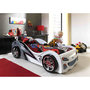 Voir la diapositive 3 : Lit enfant en forme de voiture et sommier 90x200 SPEED
