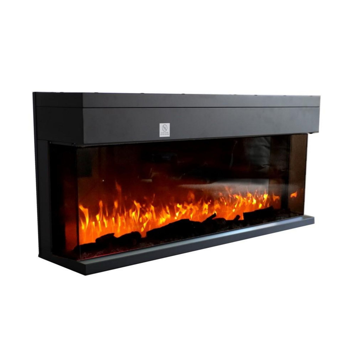 Chemin'arte Cheminée encastrable 3D 110cm - 3 faces - 2000 W - Télécommande