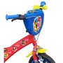 Voir la diapositive 4 : Nickelodeon Vélo enfant - Modèle 12'' Pat Patrouille pour enfant de 85/100 cm avec stabilisateurs - Plaque décorative avant - 1 frein