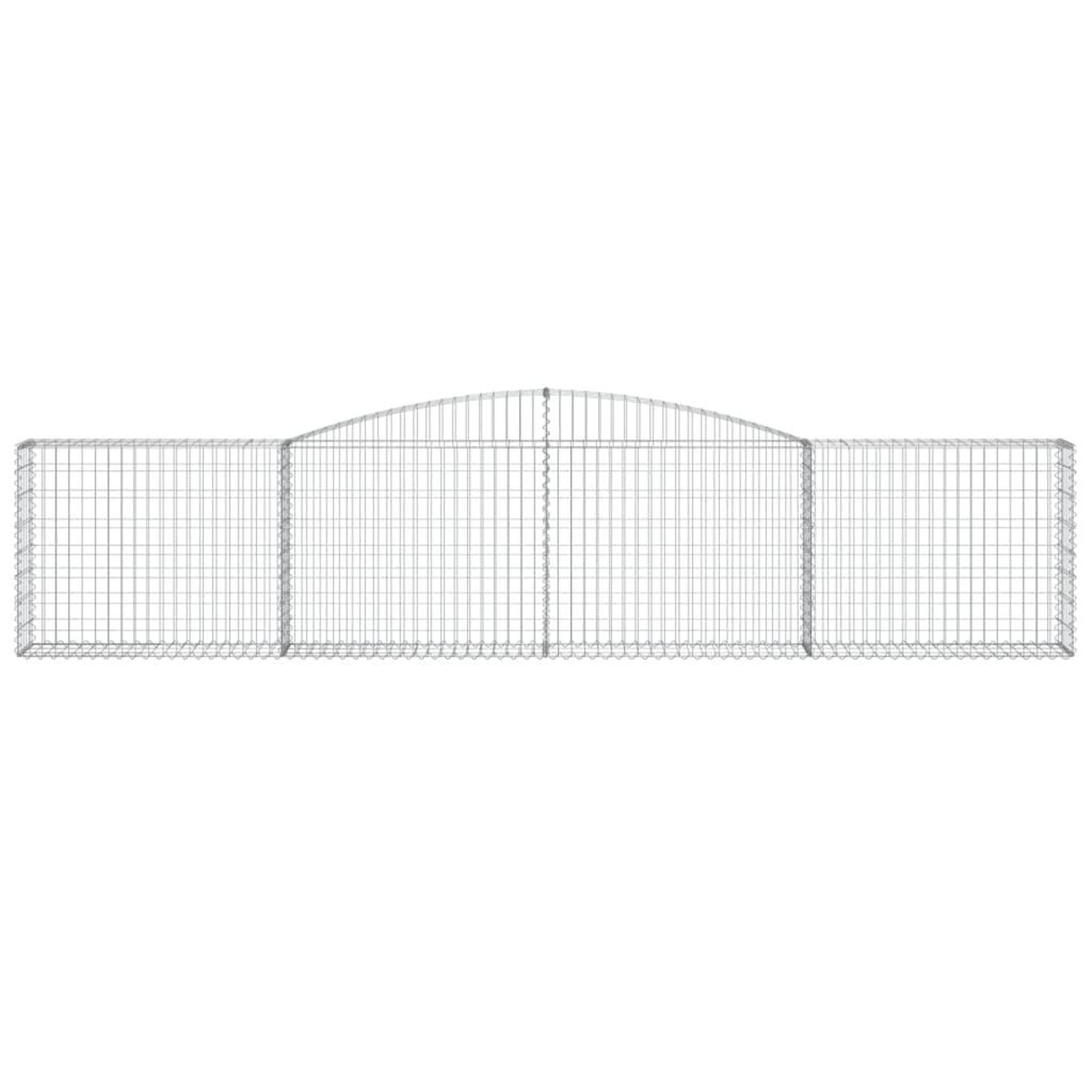 Voir la diapositive 4 : VIDAXL Paniers a gabions arques 25 pcs 400x30x80/100 cm Fer galvanise