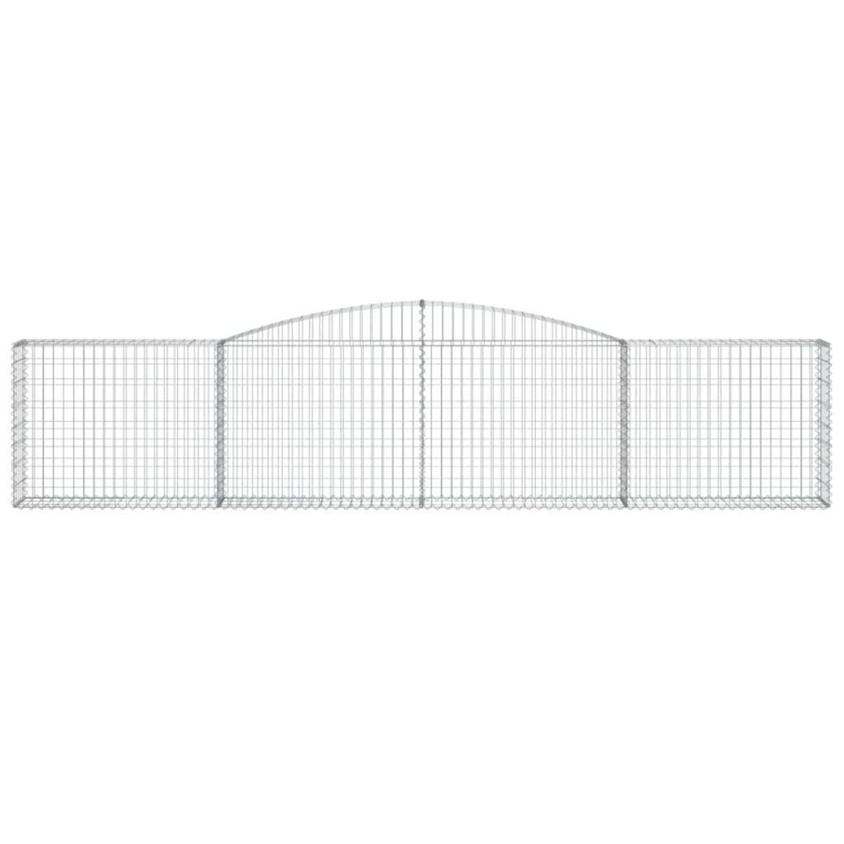 VIDAXL Paniers a gabions arques 25 pcs 400x30x80/100 cm Fer galvanise