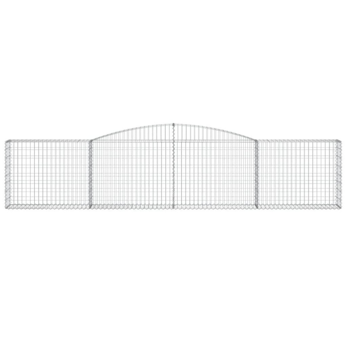 VIDAXL Paniers a gabions arques 25 pcs 400x30x80/100 cm Fer galvanise