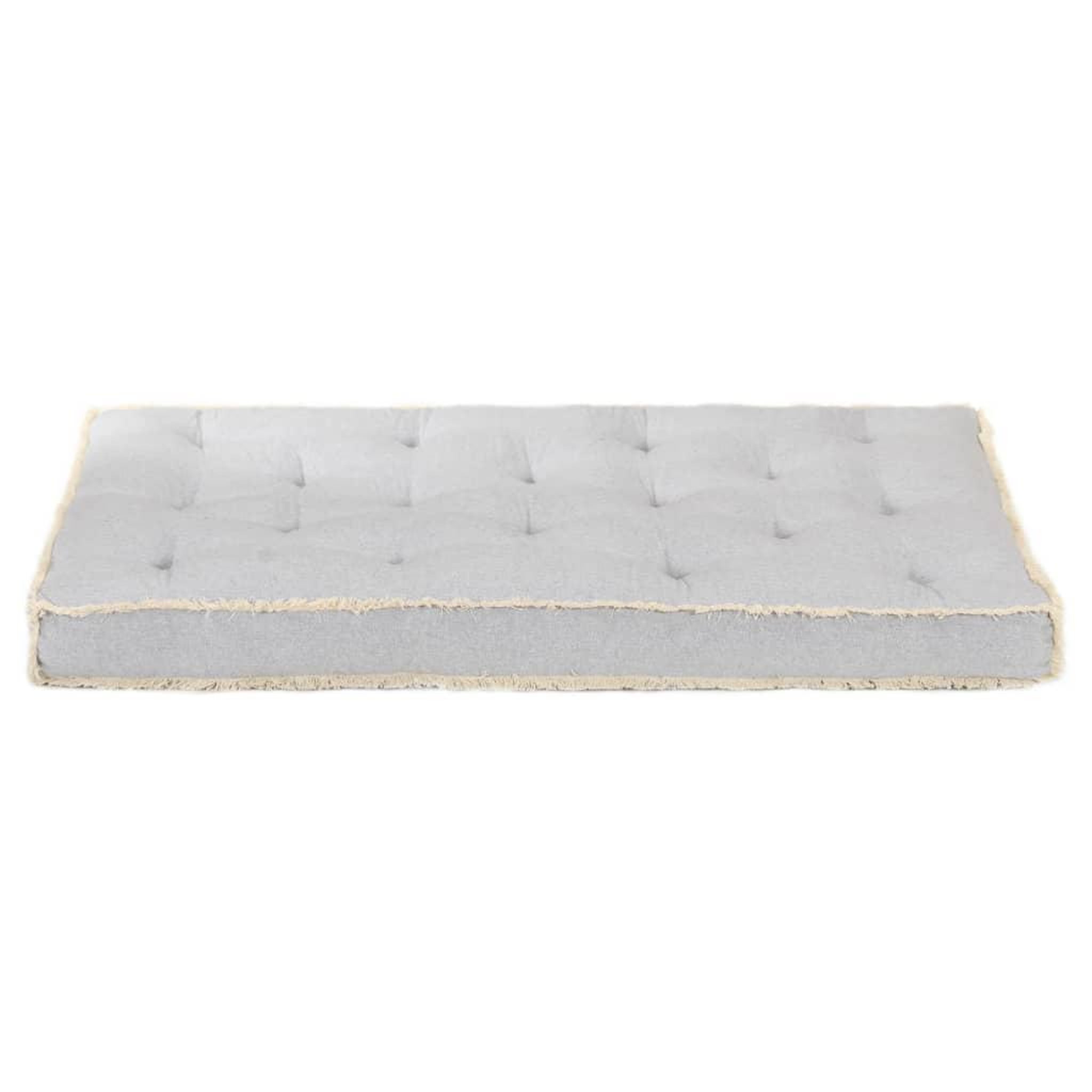 Voir la diapositive 2 : VIDAXL Coussin de canape palette Gris 120x80x10 cm