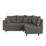 Voir la diapositive 1 : LISA DESIGN Rune - canapé d'angle droit - 4 places - avec pouf d'appoint - en velours côtelé