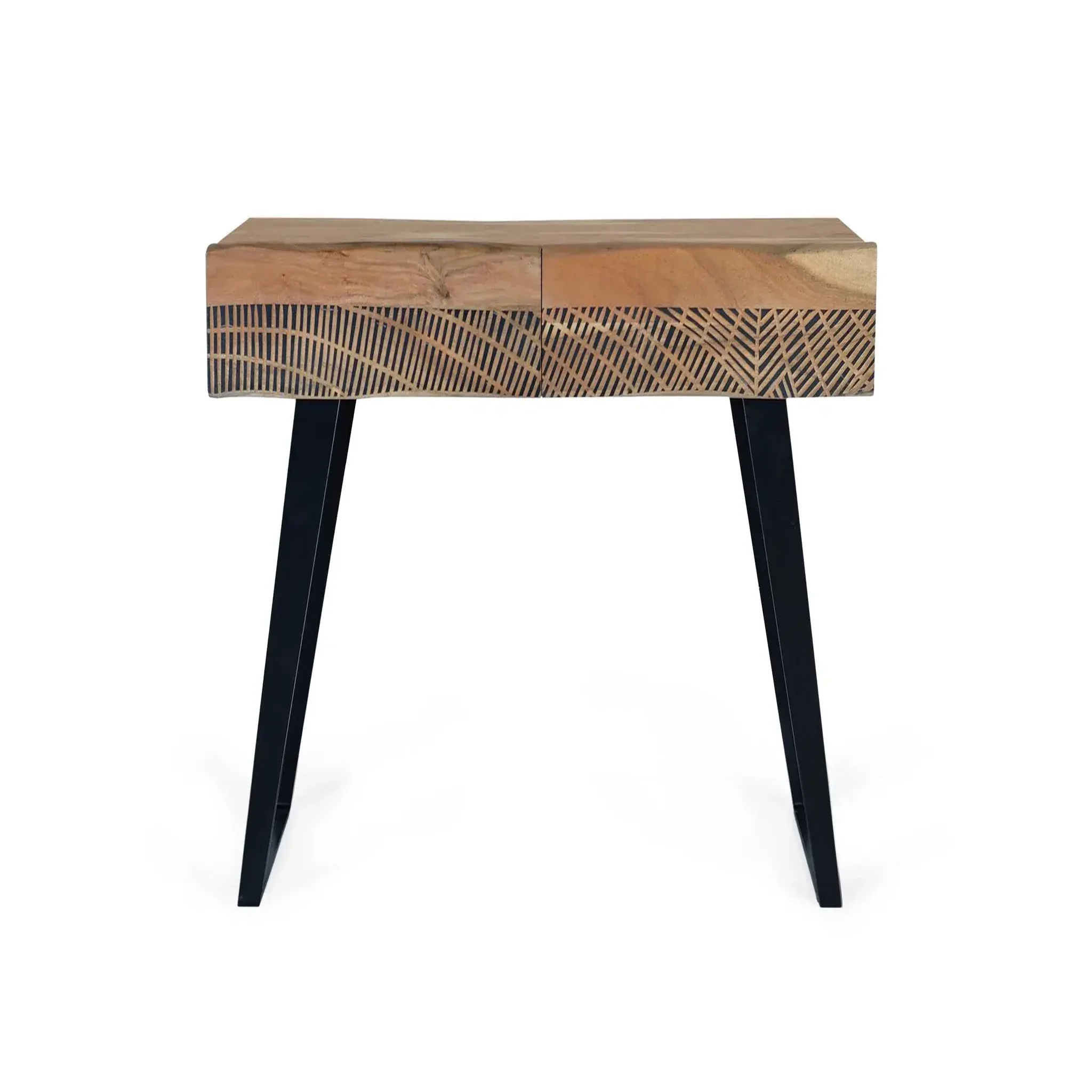 GINER Y COLOMER SL Console en bois d'acacia 110 cm style rustique moderne