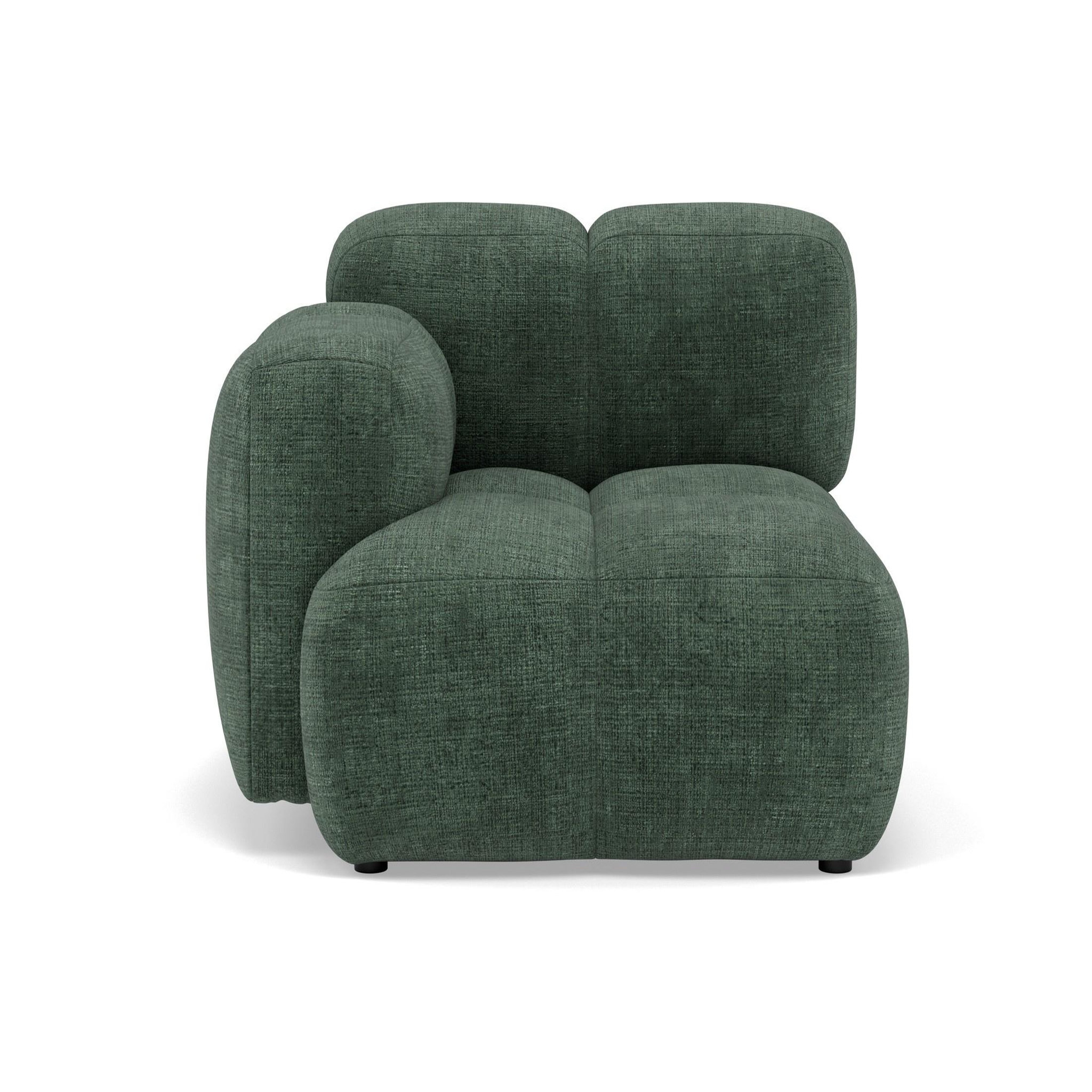 Voir la diapositive 1 : LISA DESIGN Grace - module d'assise gauche en velours texturé