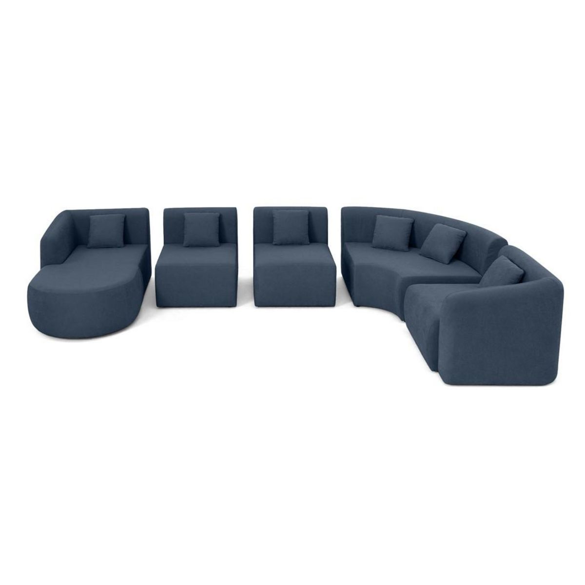 LISA DESIGN Ikare - canapé modulable d'angle gauche - 6 places - en tissu